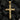 Gold variation of the textured cross pendant displaying rugged cratered surface details and design