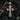 Two-tone silver and rose gold cross pendant featuring detailed engravings and sturdy bail