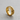 Gold vermeil silver chain spinner ring featuring rotating curb chain inlay on textured background