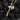 Two-tone silver and gold plated battle axe necklace pendant showing detailed blade texture and craftsmanship