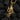 Gold plated variation of the Shiva face and Trident pendant displaying detailed craftsmanship