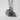 Pumpkin Leaf Pendant, oxidized silver, angled view against a white wall