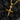 Gold vermeil variant of the nail cross pendant design showing detailed rope binding and realistic textures
