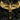 Gold vermeil winged man pendant with detailed feathers and anatomical sculpture displayed on dark charcoal