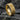 Gold variation of the wooden plank ring design displayed on a textured rock background for contrast