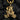 Gold-plated silver letter A pendant featuring baroque vine design and intricate engraving