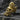 Gold variation of pirate captain skull ring showing detailed mustache and crown design