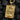Gold vermeil Joker card pendant featuring a double-headed jester design displayed on black textured background