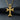 Detailed front view of silver Armenian Khachkar cross showcasing blossoming tips and central rosette