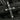 Side view of handcrafted 925 sterling silver cross pendant showing twisted rope texture detail