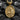Oxidized 925 sterling silver Saint Anne medallion with intricate relief details on dark wood