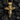 Crown of Thorns Crucifix Pendant, gold vermeil, front view on charcoal background