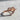 Pave Open Heart Ring, rose gold plated silver, front view in sunlight