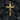 Full gold-tone crucifix pendant with detailed floral engravings and budded cross shape