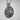 Saint Ursula Medallion Pendant, polished silver, front view