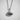 Scallop Shell Pendant, polished silver, front view