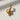Peeled Banana Pendant, gold vermeil, angled product view with shadow