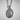 Saint Clare Pendant, polished silver, front view