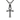 Front view of 925 sterling silver Ankh cross pendant with oxidized finish displayed on a classic chain.