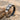 Three stone engagement ring, oxidized silver, product photo on sand