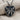 Angel Heart Pendant, oxidized silver finish on fabric background