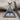 Delta Eye of Providence Pendant, oxidized silver, front view on fabric