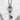 Scroll Heart Key Pendant, oxidized silver, front view on stone