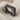 Industrial Knurled Square Ring, oxidized finish, high angle view