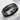 Samurai Katana Ring, black rhodium, angled view on white stone