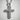 Floral Blossom Cross Pendant, polished silver, front view