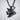 Tropical Fish Pendant, black rhodium, product photo on white stone