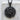 Rose Bouquet Pendant, black rhodium, front view on stone pedestal