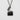Nara deer pendant, black rhodium, front view on white