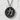 Chikara Kanji Strength Pendant, oxidized silver finish, front view