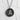 Truth Kanji Disc Pendant, oxidized silver, product photo