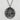Hikari Kanji Light Pendant, oxidized finish, front view on white surface