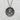 Heaven Kanji Medallion Pendant, oxidized silver finish, front view