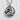 Great Wave Medallion Pendant, oxidized, front view on white texture