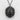Japanese Lantern Pendant, black rhodium, front view product photo