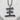 King Kanji Pendant, oxidized silver, front view on textured stone