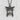 Mount Fuji Torii Pendant, oxidized, front view against white wall