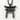 Shimenawa Torii Gate Pendant, black rhodium, front view on stone pedestal