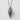Soft Serve Ice Cream Cone Pendant, oxidized, front view