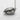 Close-up of oxidized silver sushi pendant with attached cable chain displaying intricate artisan metalwork