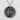 Harmony kanji medallion pendant, oxidized silver, front view