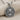 Hittite Royal Seal Pendant in oxidized silver, front view