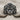 Front view of 925 sterling silver King Monkey Ring featuring detailed ape face diadem on linen fabric
