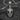 Close up of silver warrior helmet pendant with skull inside visor and sword running through center for men