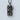 Gothic Demon Pendant in oxidized silver, angled perspective view