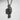 Vintage Microphone Pendant, oxidized silver, front view with shadow